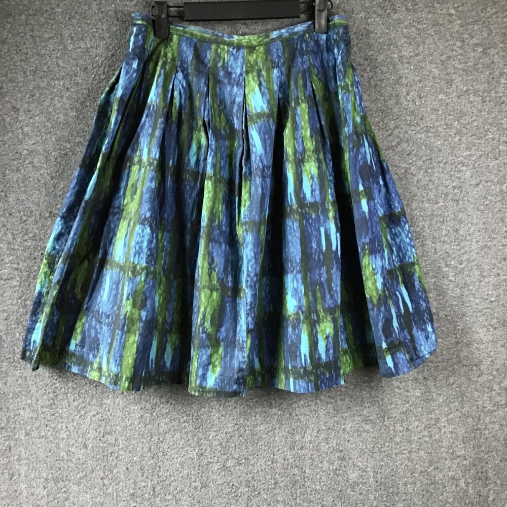 Talbots Blue and Green Skirt Sz 8 EUC